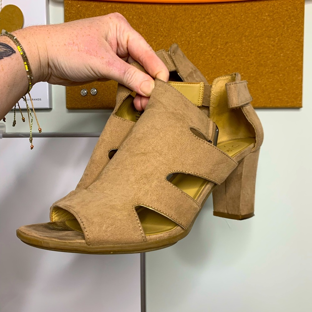 Naturalize Suede Summer Heels